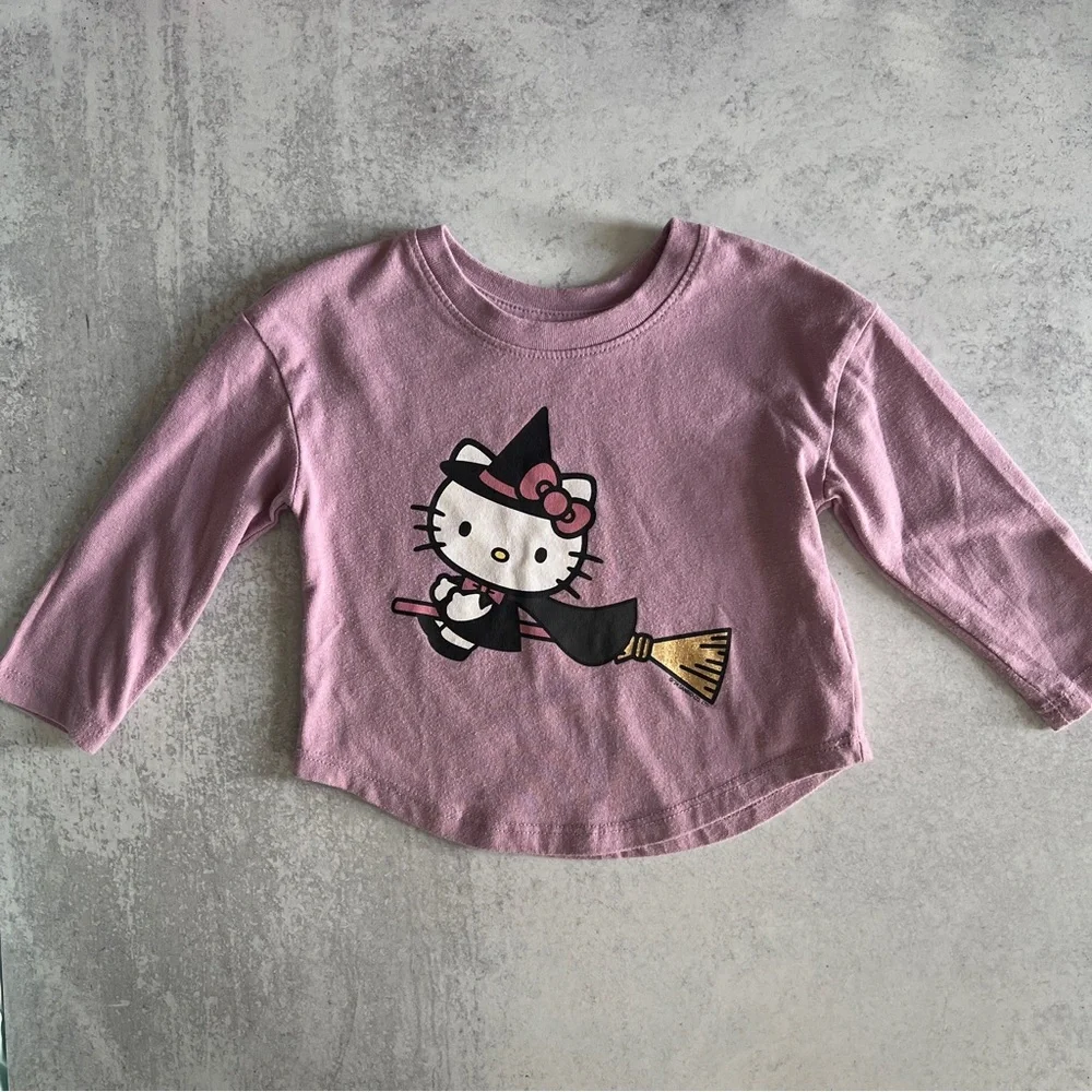 12-18M🐈‍⬛👻 GAP Halloween Baby Hello Kitty Witch & Princess Ghost Shirts 💯 Cotton